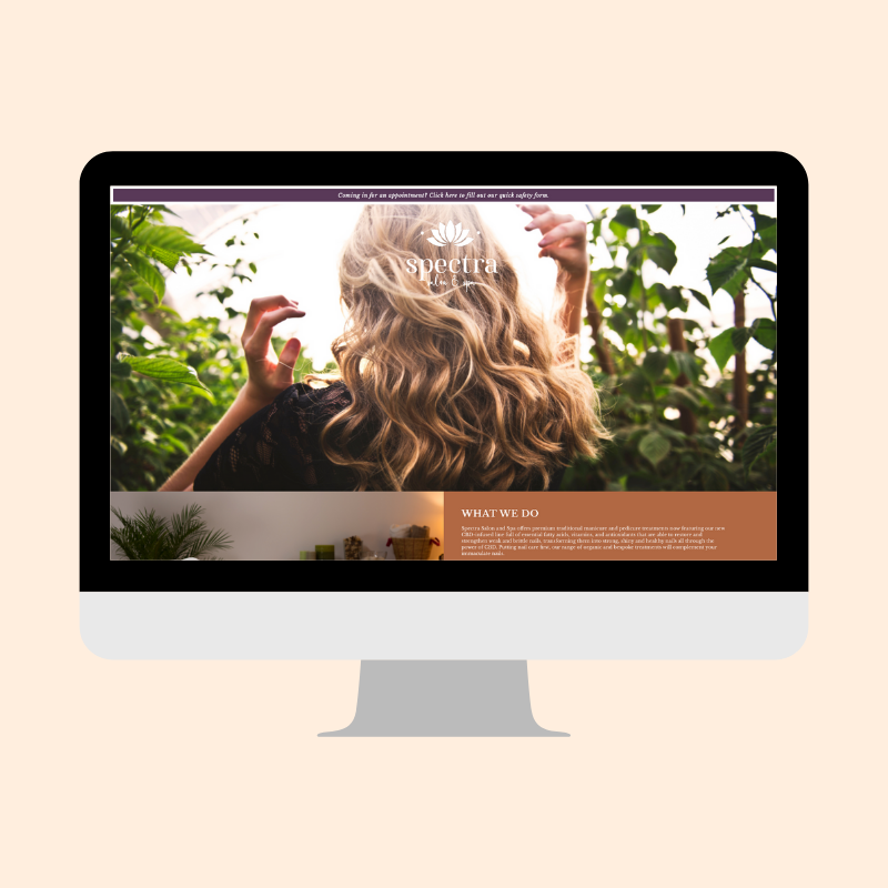 Spectra Salon and Spa Responsive Desktop Design