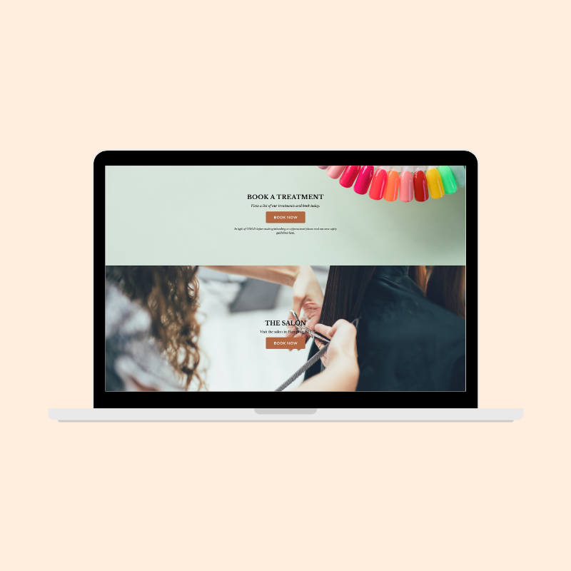 Spectra Salon and Spa Responsive Laptop Design